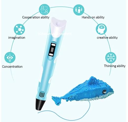 3D Pen for Kids with USB Cable with Filament (Blue)