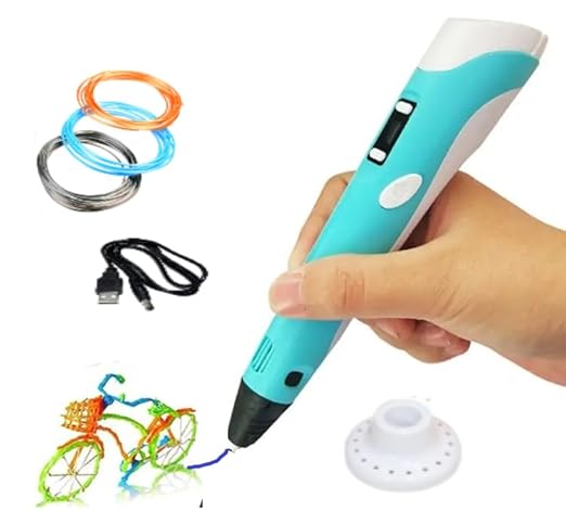 3D Pen for Kids with USB Cable with Filament (Blue)