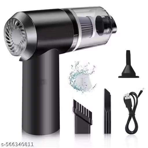 3-in-1 Portable Car Vacuum Cleaner with Blower (USB Rechargeable, Wireless, Handheld)